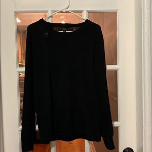 J crew cotton thermal knit crew neck sweater